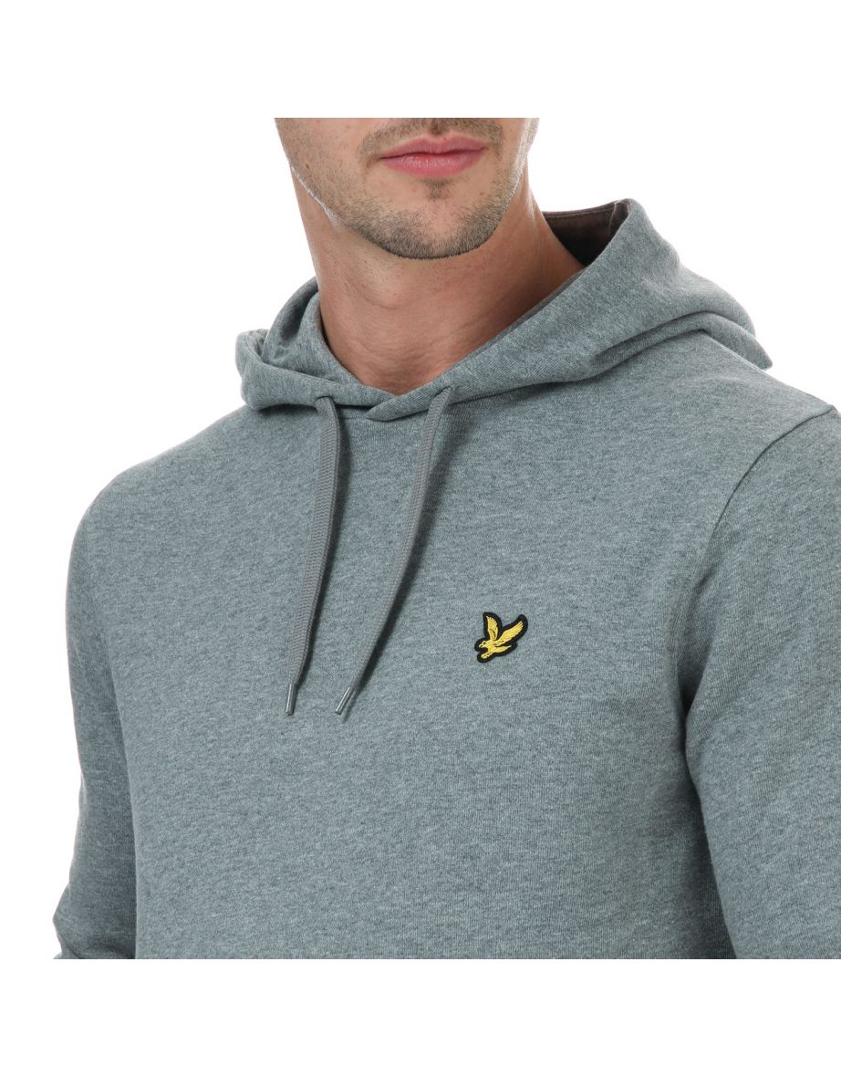 Men's Lyle And Scott Pull Over Hoody in Grey - 5