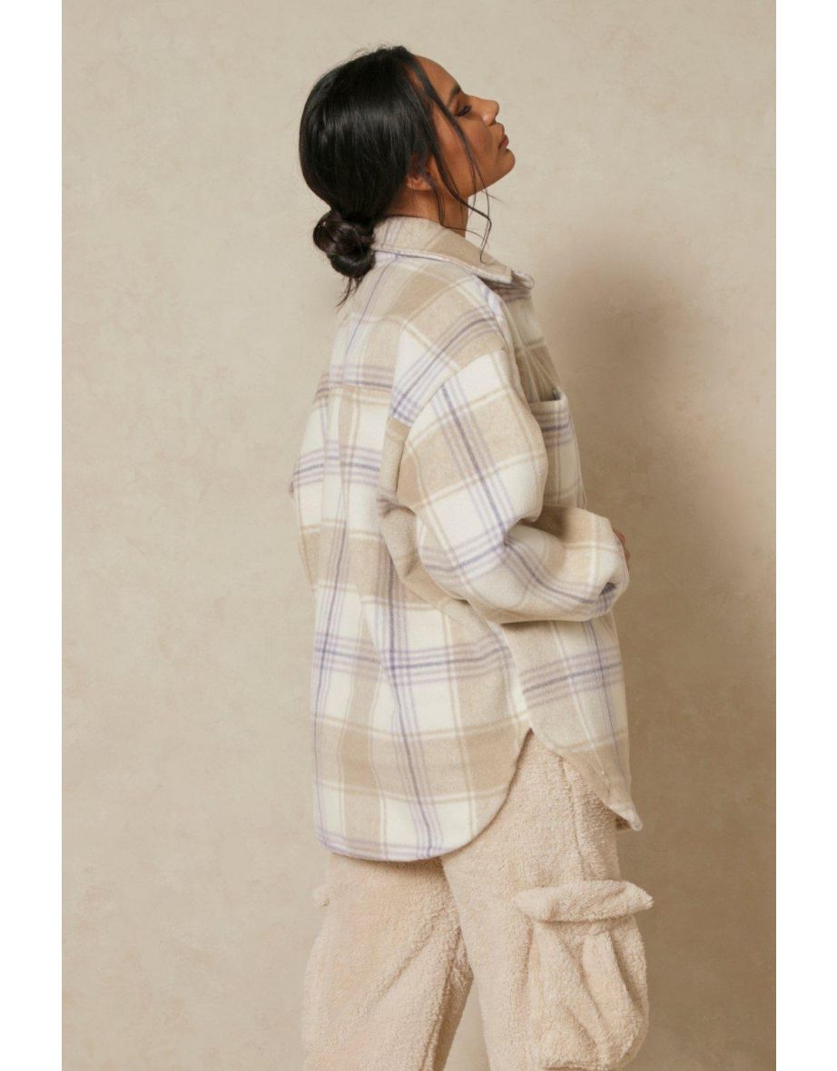Brushed Checked Shacket - 2