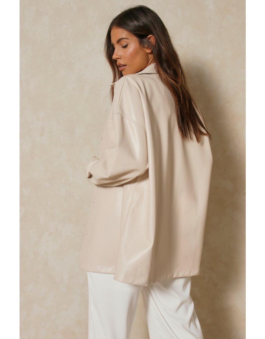 Discodaydream Leather Look Oversized Shirt - 1
