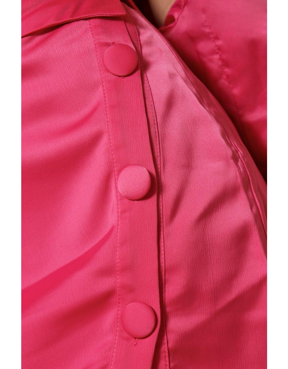 Tailored Premium Satin Pocket Mini Skirt - 2