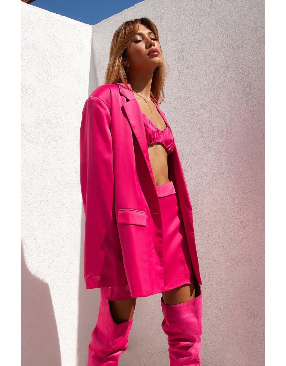 Tailored Premium Satin Oversized Blazer