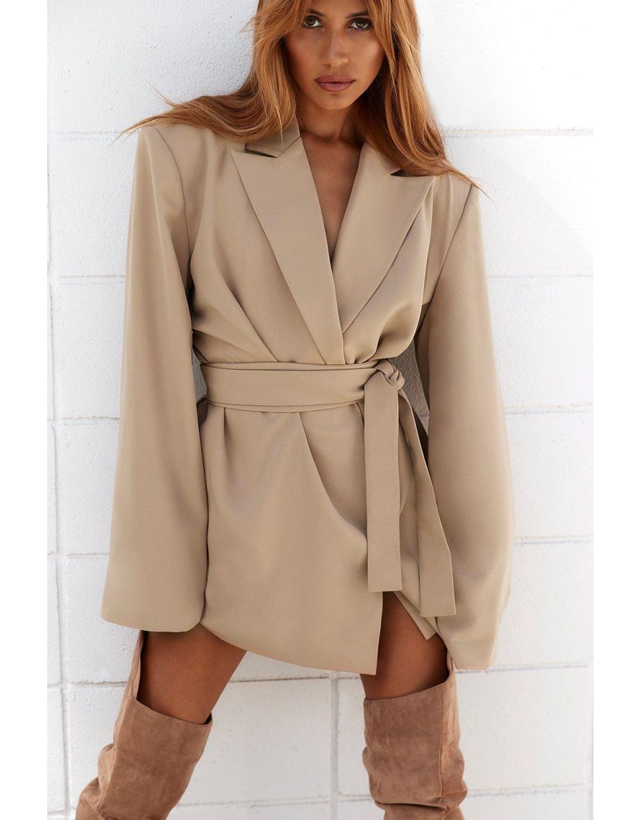 Oversized belted clearance blazer