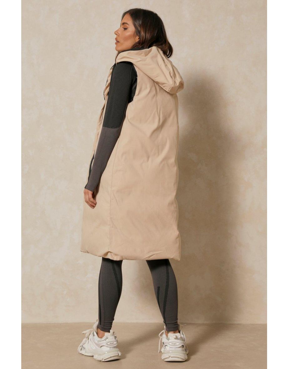 Reversible Longline Sleeveless Padded Gilet Jacket - 2