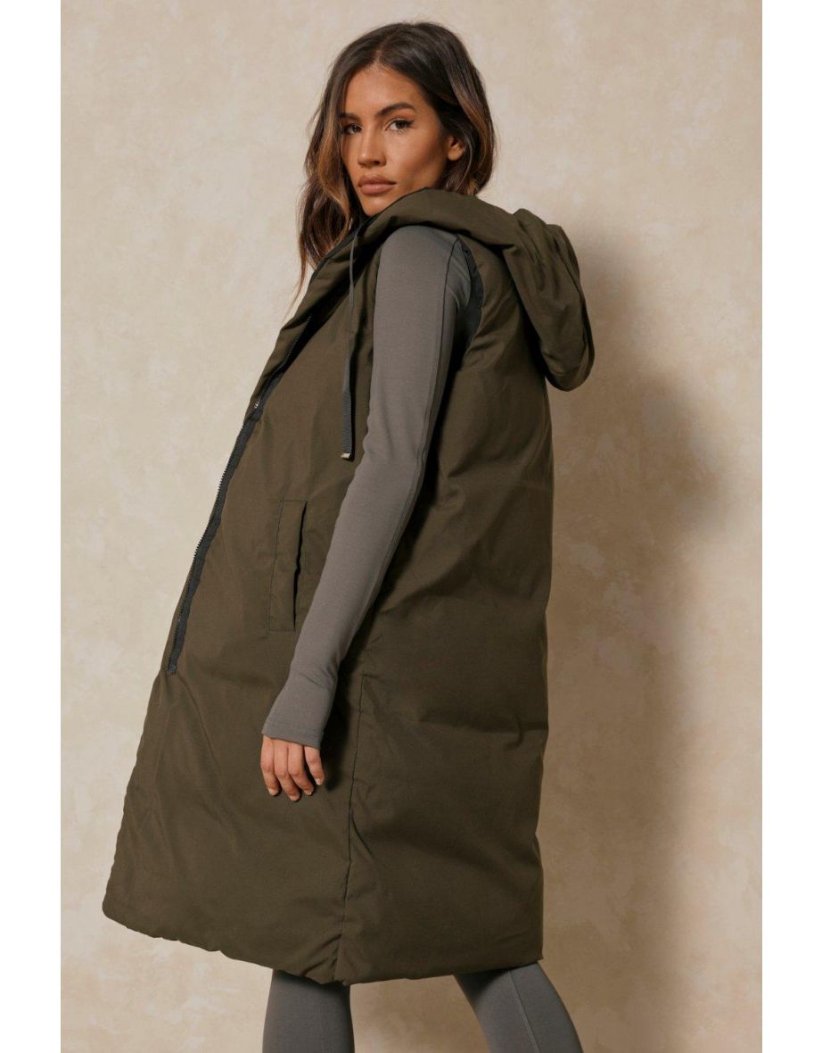 Reversible Longline Sleeveless Padded Gilet Jacket - 2