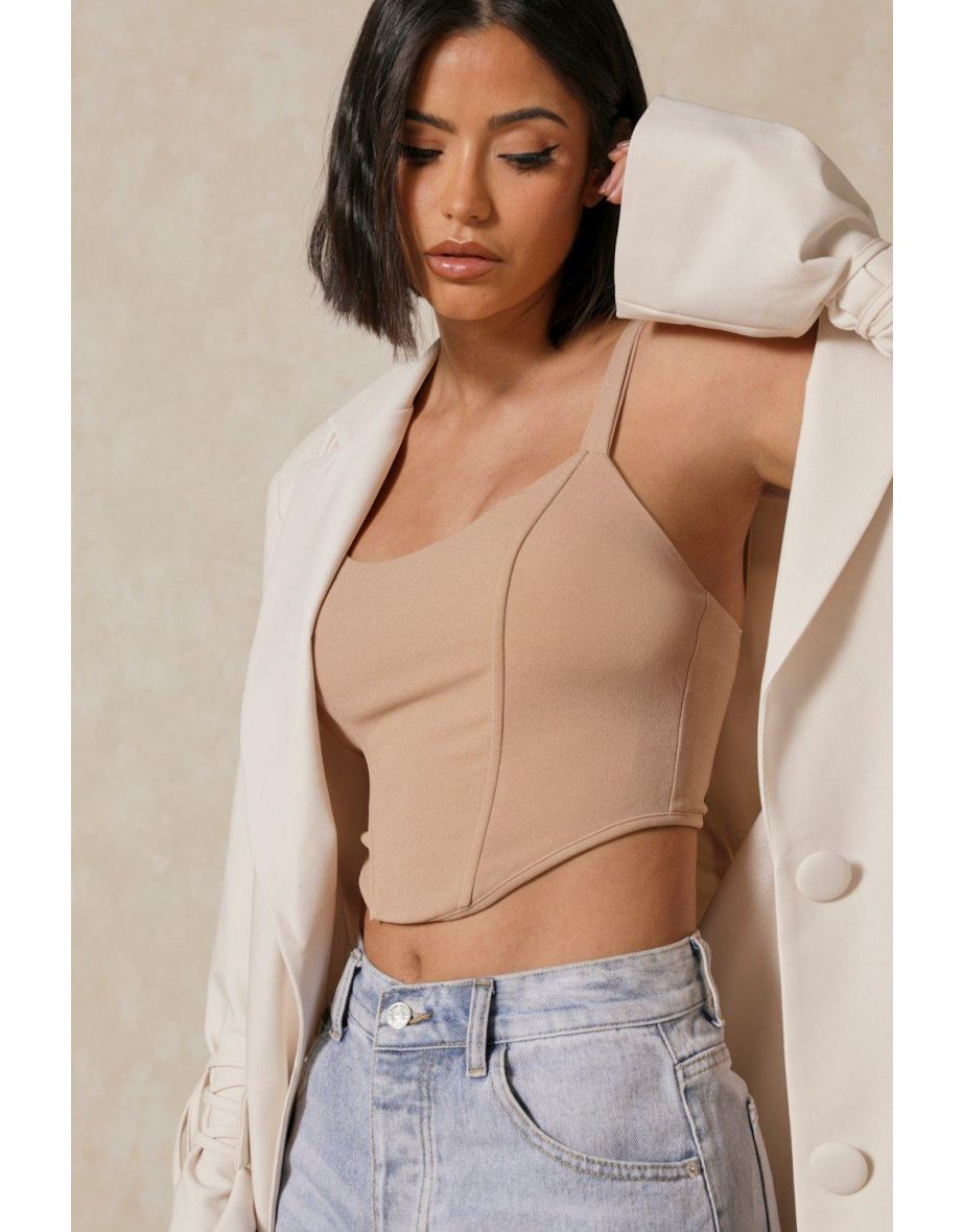 Misspap Beige Corset Top