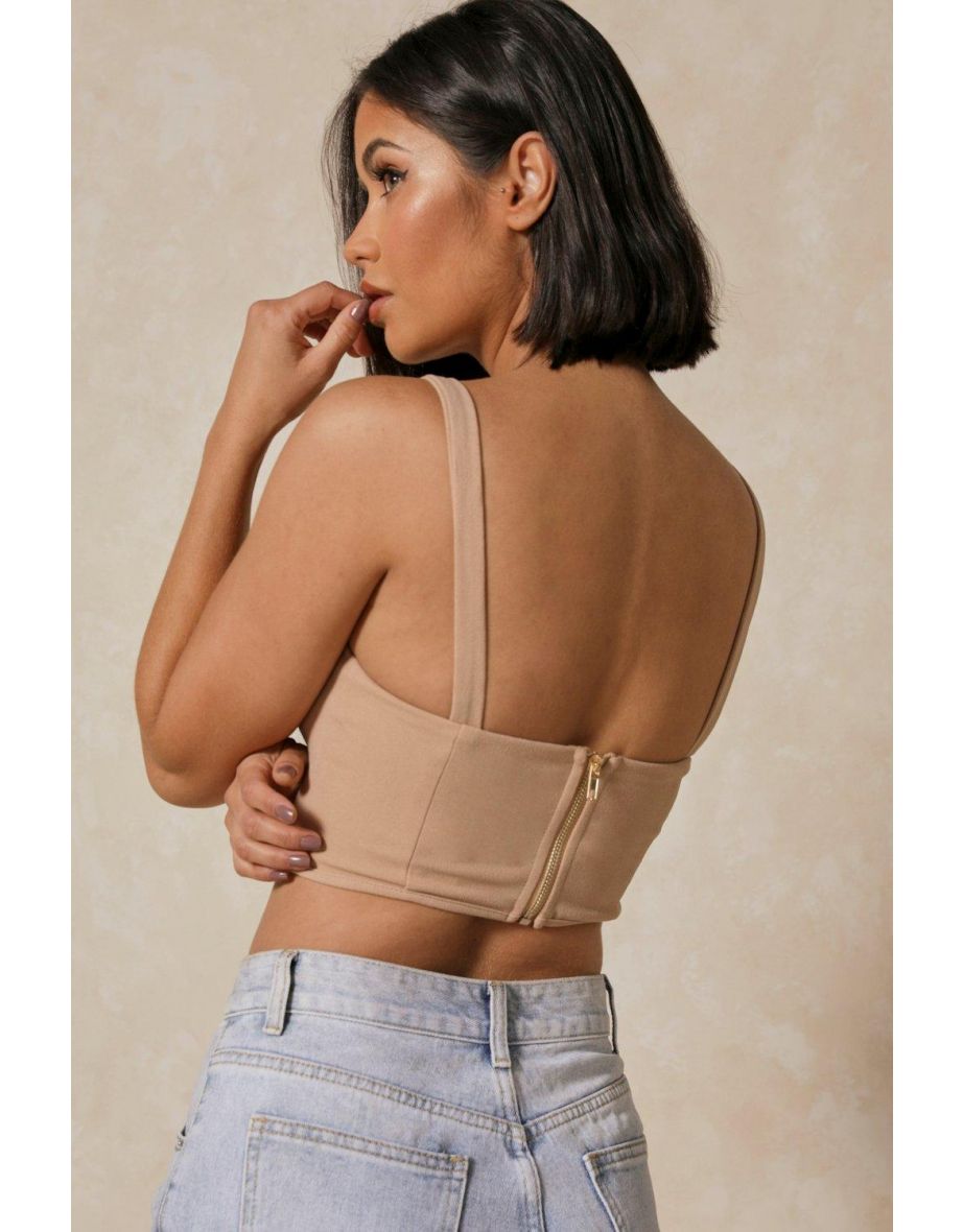 Misspap Beige Corset Top - 2