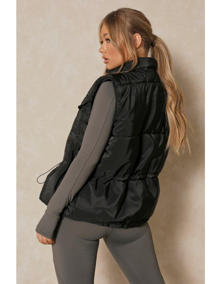 Pocket Front Padded Gilet Jacket - 2