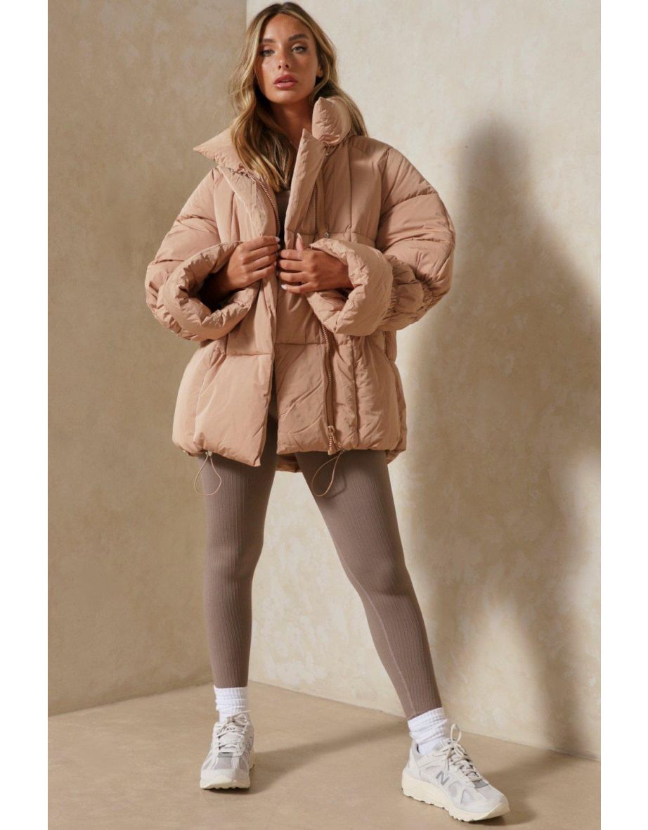 Gathered Detail Oversized Puffer