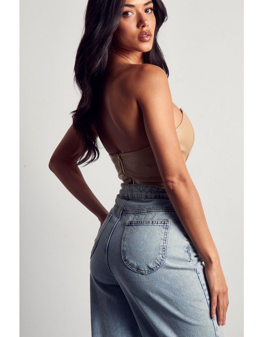 Leather Look Corset - 2