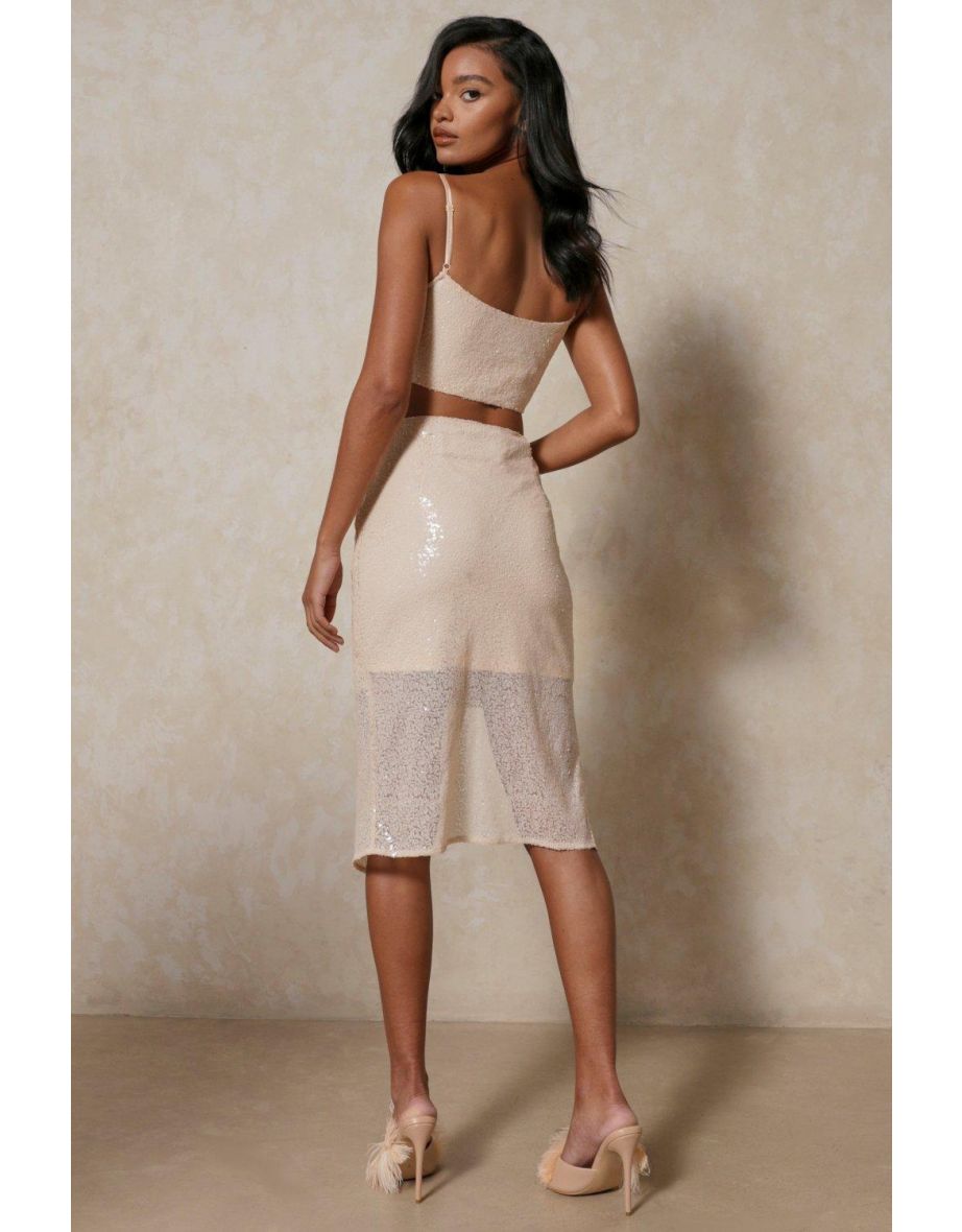 Premium Sequin Midi Skirt - 2
