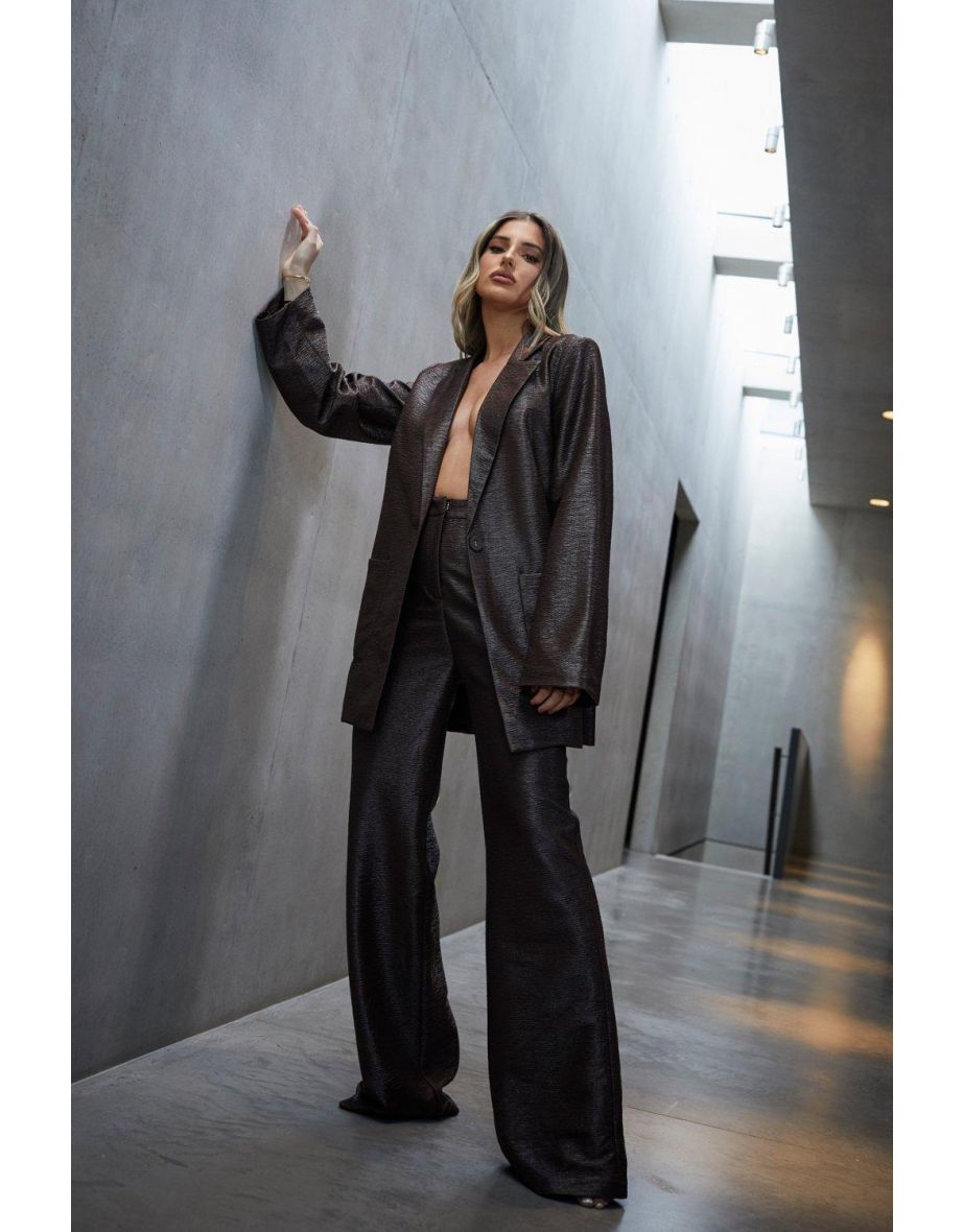 Tia Textured Oversized Suit Trouser