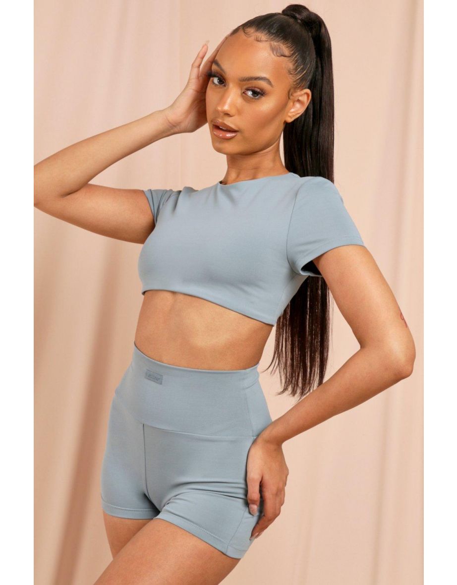 MISSPAP Label Seamless Double Layer Crop Top