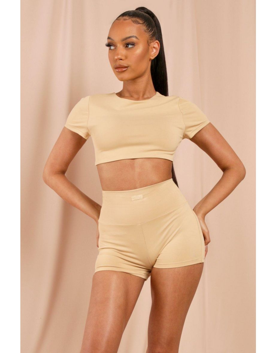 MISSPAP Label Seamless Double Layer Crop Top