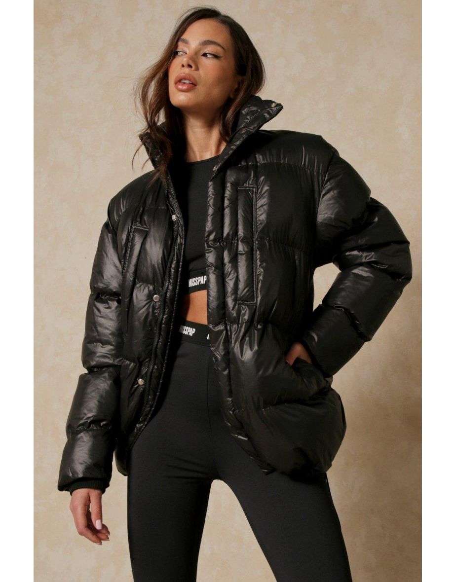 Oversized Funnel Neck Cire Puffer