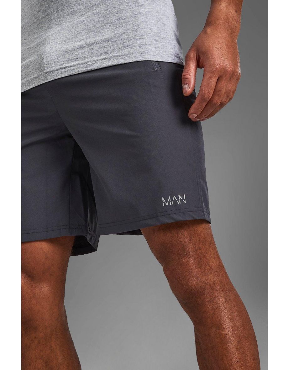 Man Active Gym Shorts With Zip Pockets - charcoal - 2
