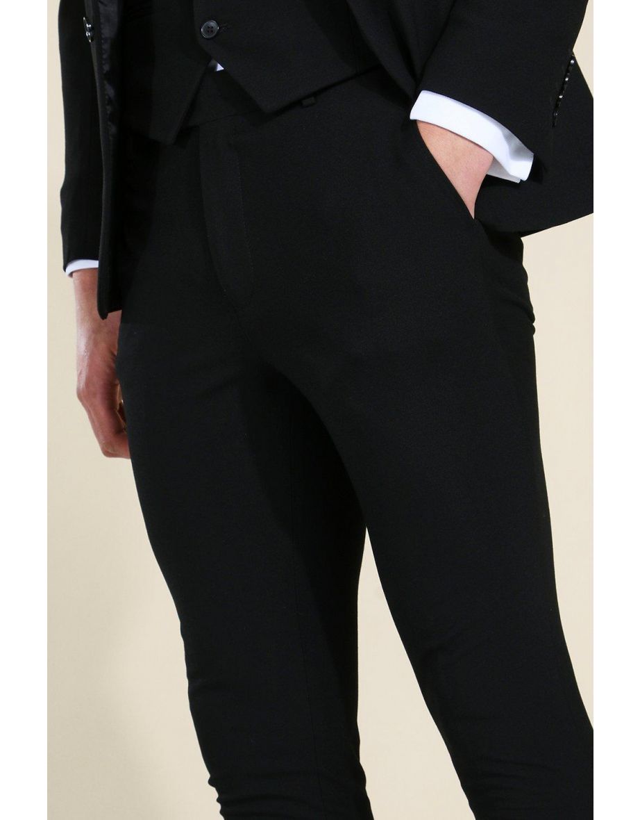 Super Skinny Black Suit Trousers - black - 2