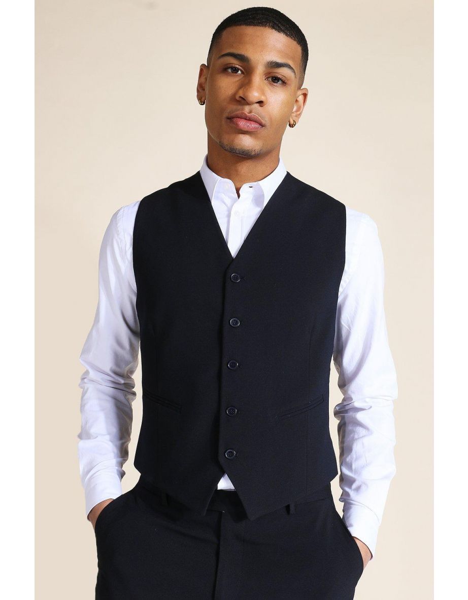 Slim Waistcoat - navy