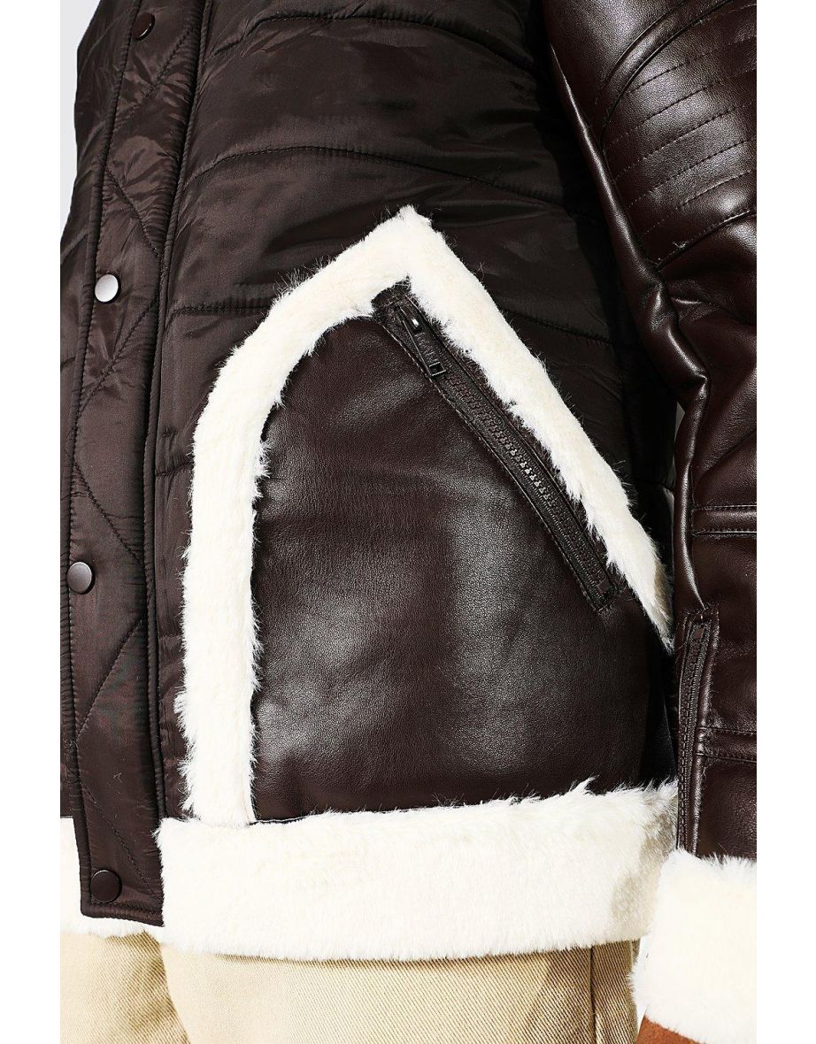 Aviator With Puffer Body Styling - chocolate - 2