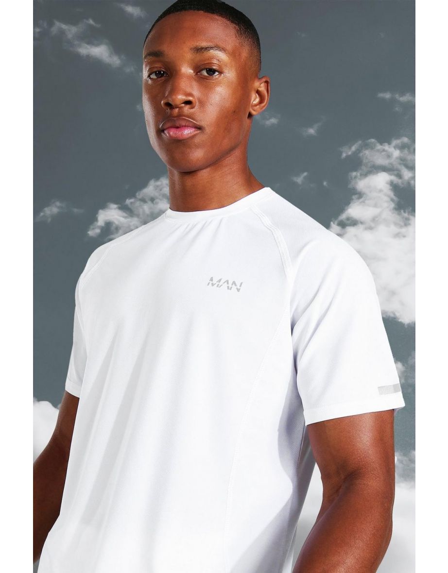 Man Active Lightweight Marl T-shirt - white - 2