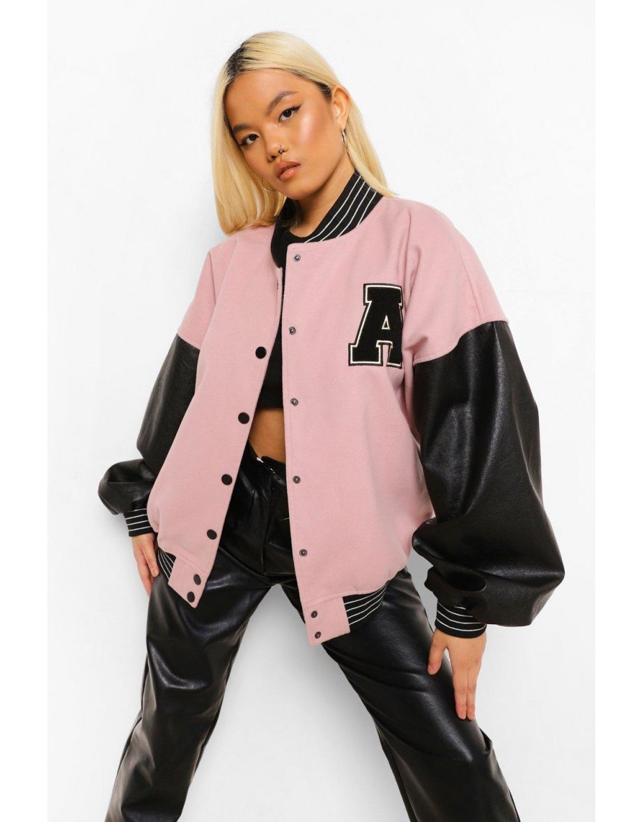 Pink jacket boohoo hot sale