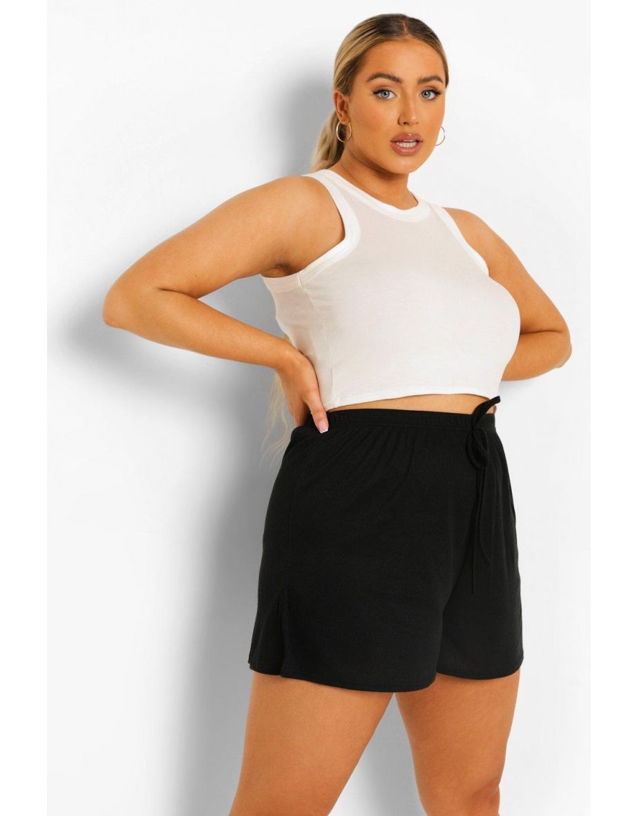Plus Rib Split Runner Short - black - 3