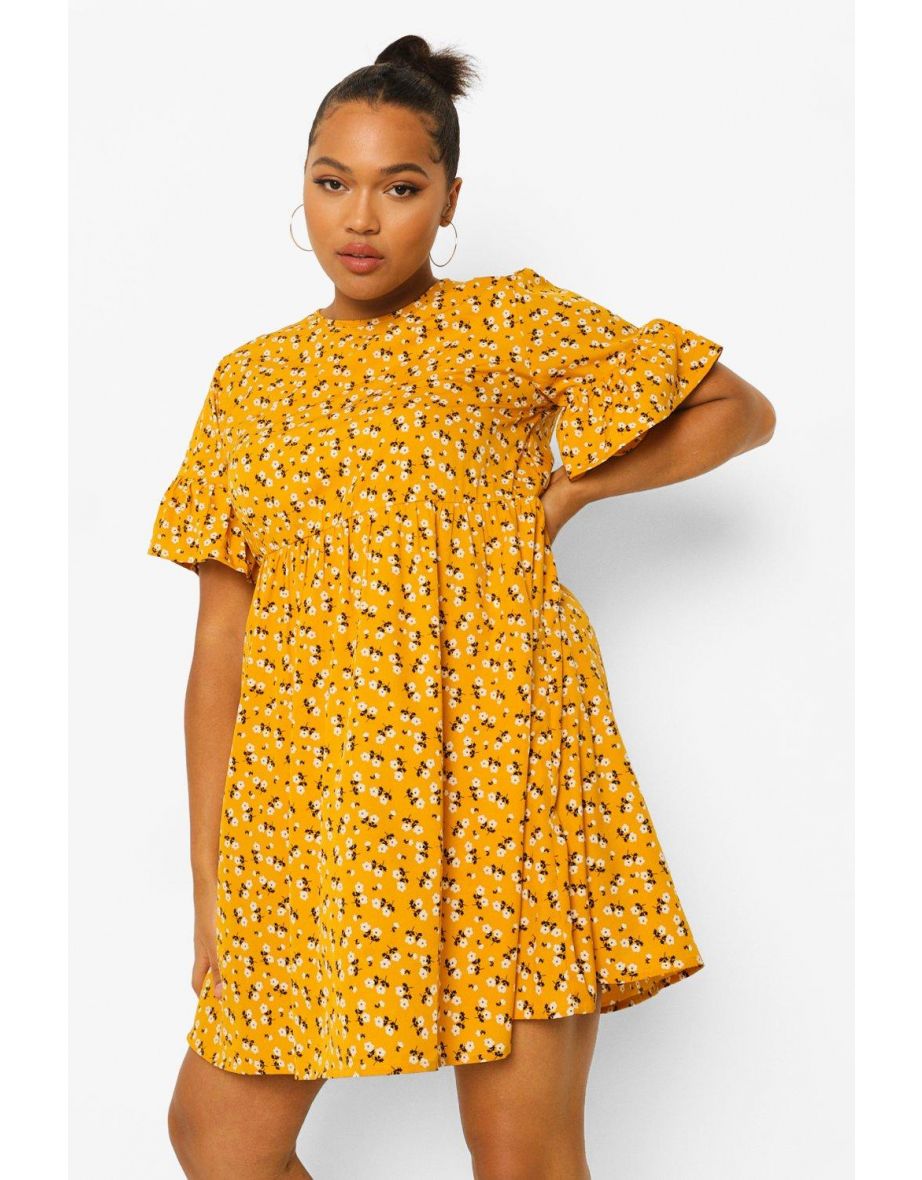 Ditsy floral smock clearance dress