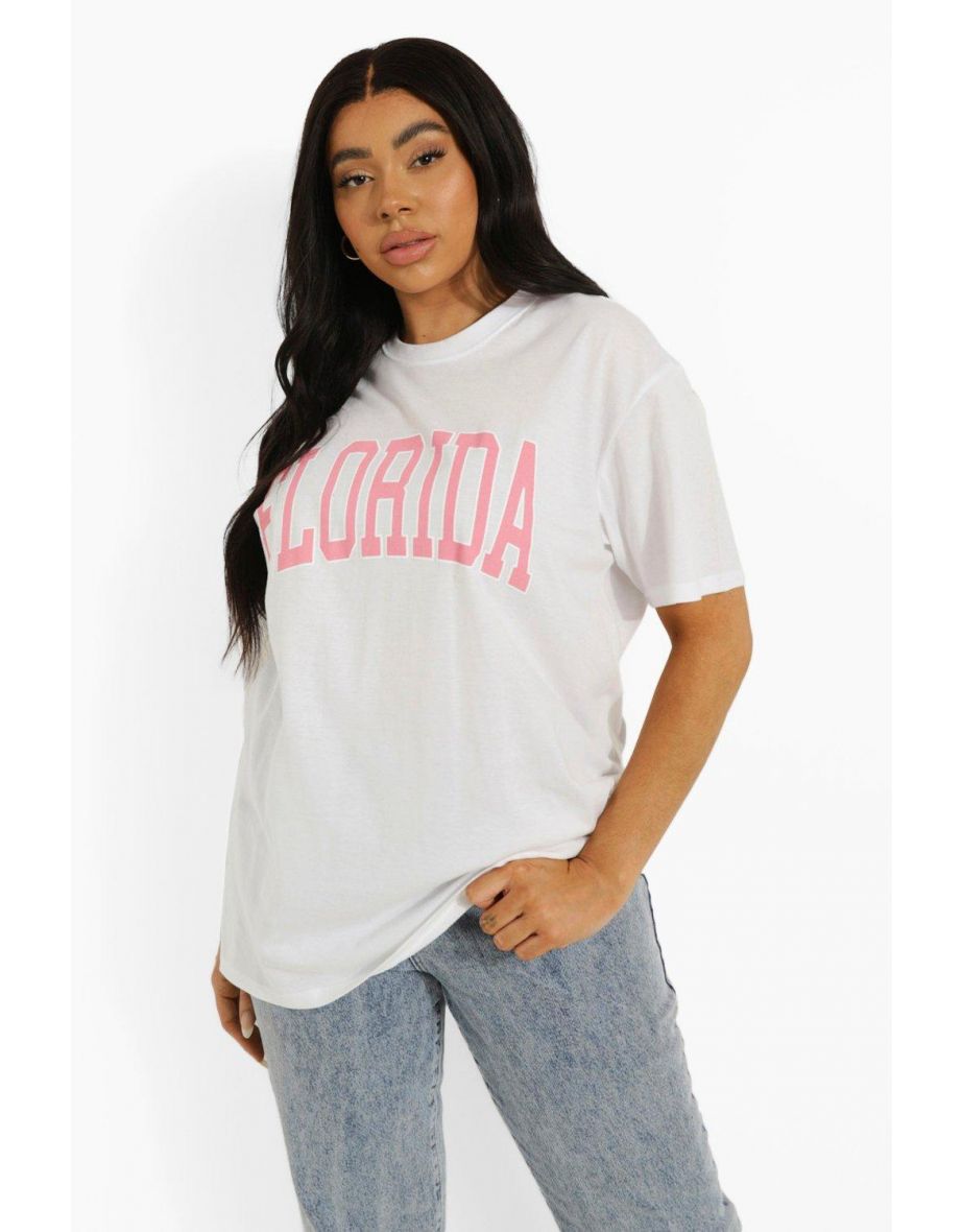 Plus Florida Slogan T-shirt - white