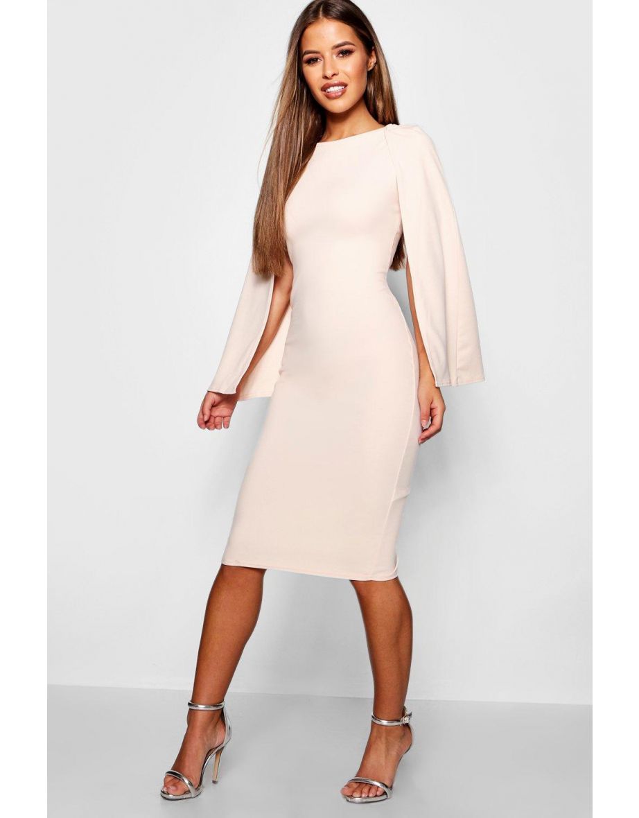 Cape sleeve sales midi dress