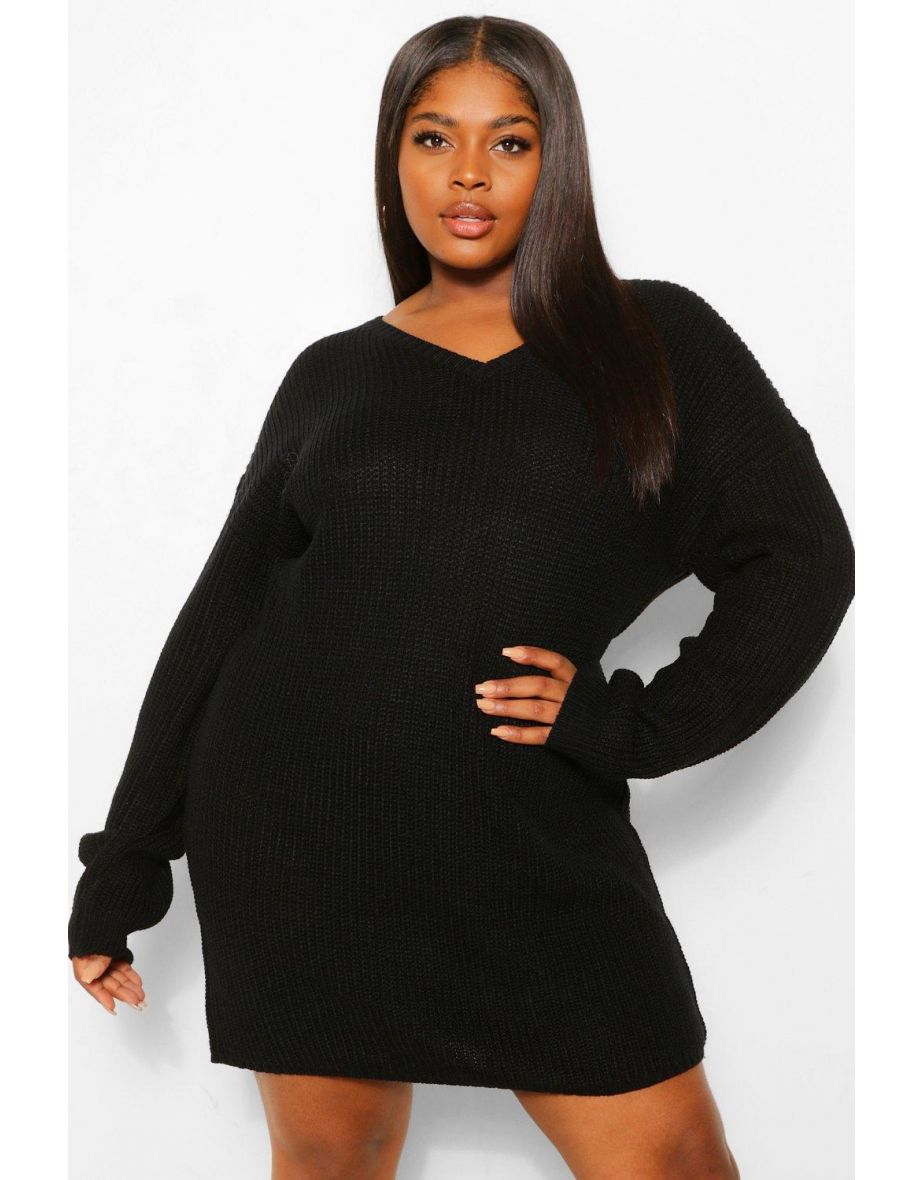 Jumper dress v neck best sale