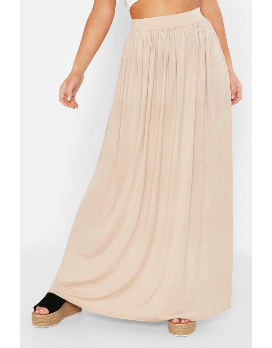 Petite Floor Sweeping Jersey Maxi Skirt - black - 3