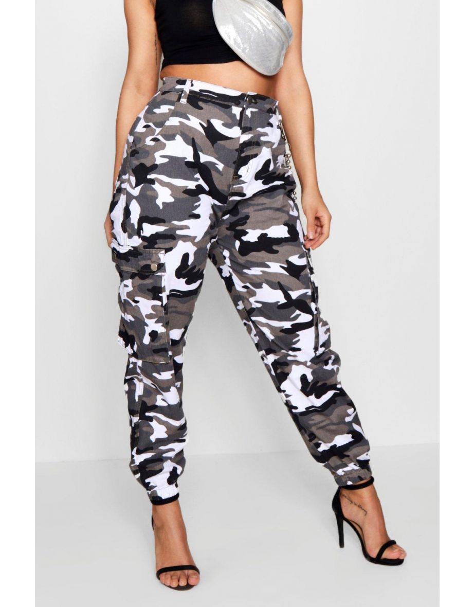 Plus  Camo Cargo Jean - grey - 3