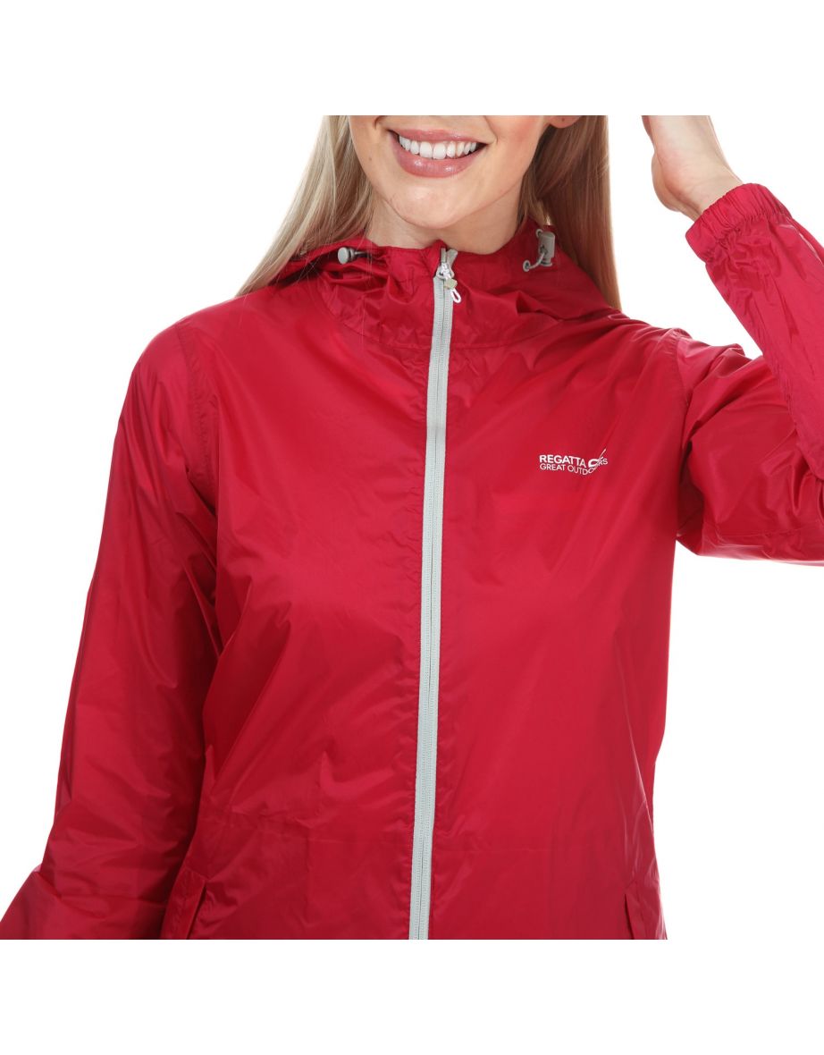 Women's Regatta Pack-It III Waterproof Jacket in Pink - 5