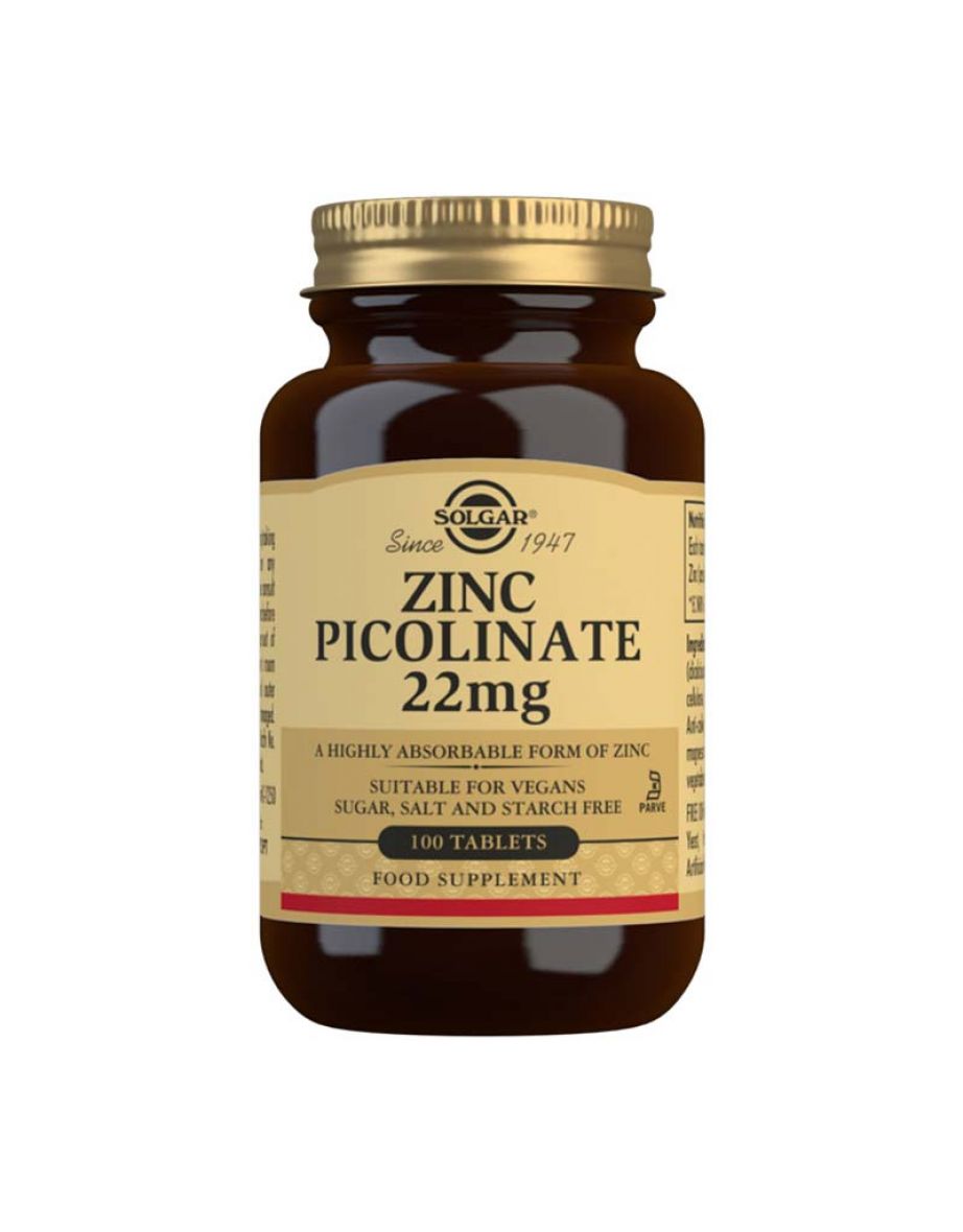 Solgar Zinc Picolinate 22 mg 100 Tablets