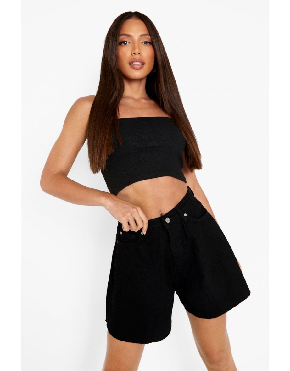 Tall Floaty Denim Short - black