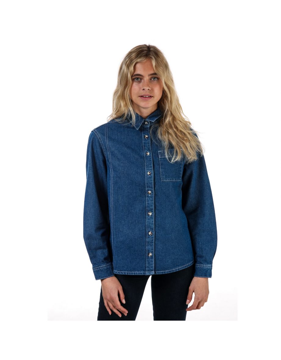 Women's Superdry Alchemy Classic Denim Shirt in Blue
