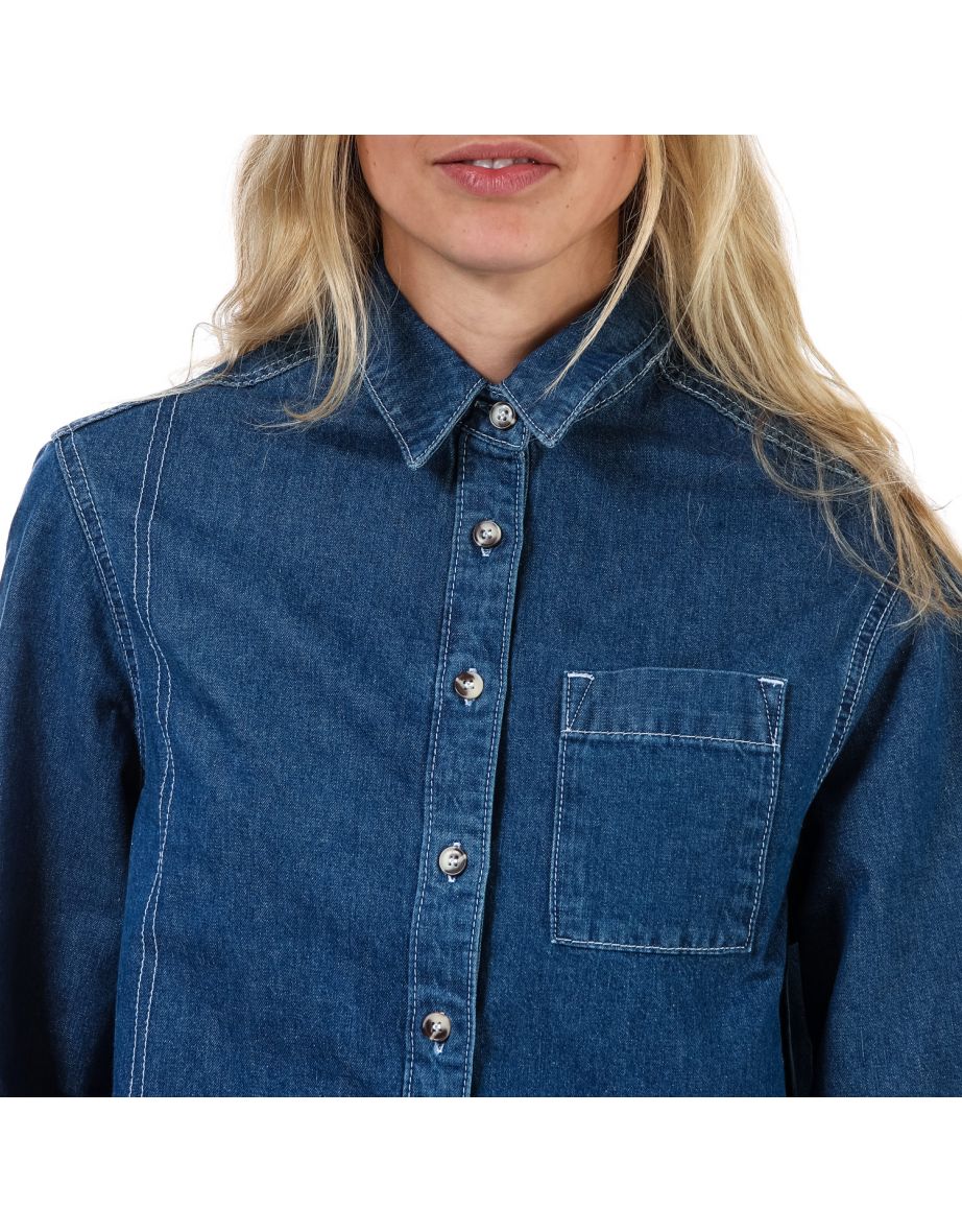 Women's Superdry Alchemy Classic Denim Shirt in Blue - 5