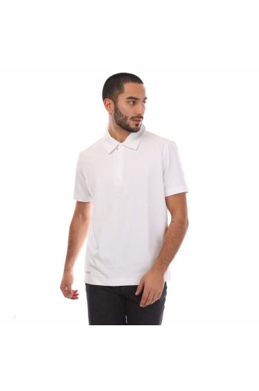 Men's Belstaff Stretch Cotton Challenger Polo Shirt in White