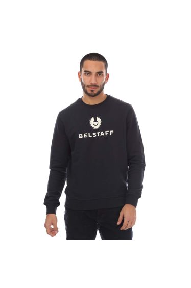 Men's Belstaff Signature Crewneck Sweatshirt in Blue