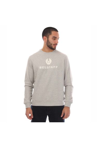 Men's Belstaff Signature Crewneck Sweatshirt in Silver