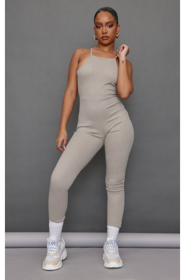 grey fitted jumpsuit