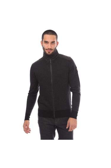 Men's Belstaff Kelby Zip Cardigan in Black