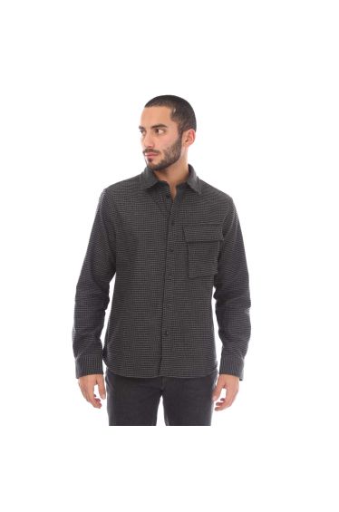Men's Belstaff Cotton Houndstooth Scale Shirt in Black
