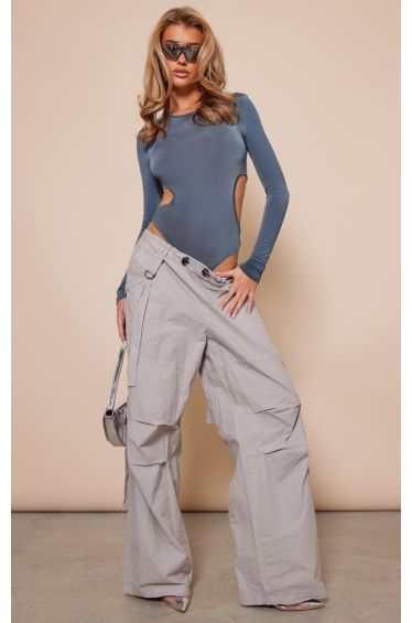 Asymmetric Folded Waistband Trouser