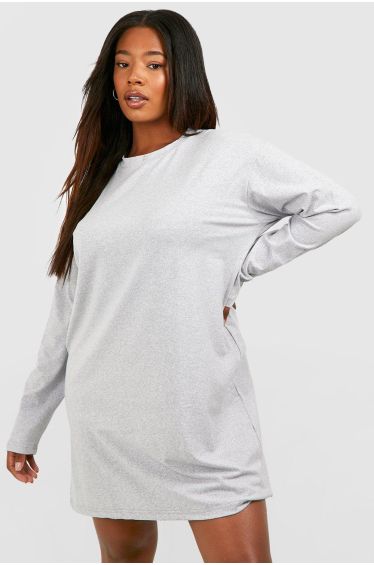 boohoo Plus Size Brooklyn New York Printed Sweat Dress