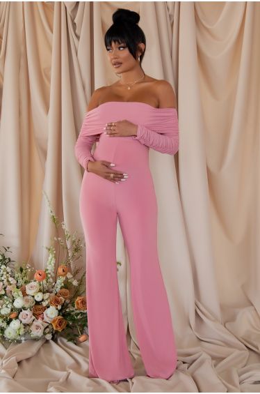 formal blush pink jumpsuit