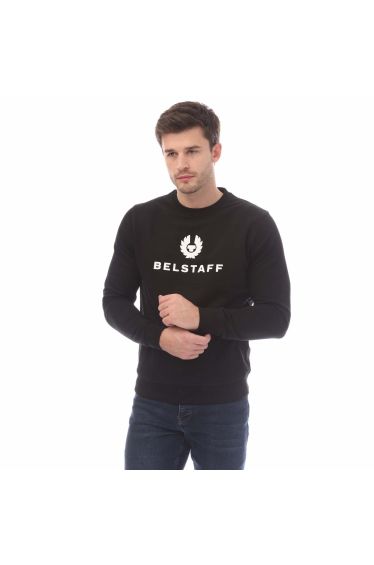 Men's Belstaff Signature  Crewneck Sweatshirt in Black
