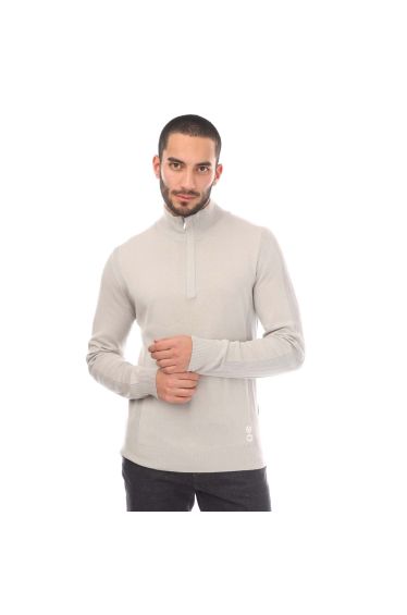 Men's Belstaff Cotton Silk Blend Challenger Sweater in Grey