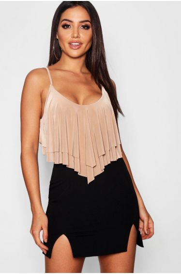 double layer frill bodysuit