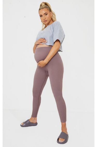 Maternity Grey Bump Support Leggings