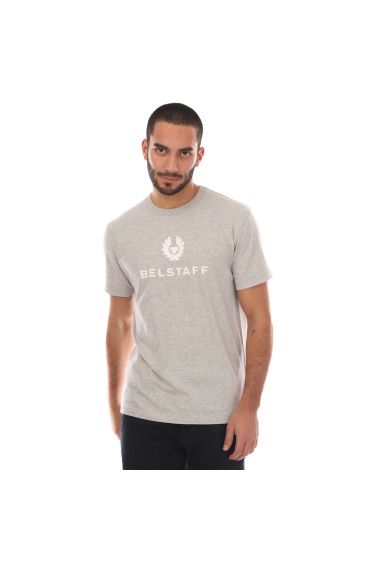 Men's Belstaff Cotton Jersey Signature T-Shirt in Silver
